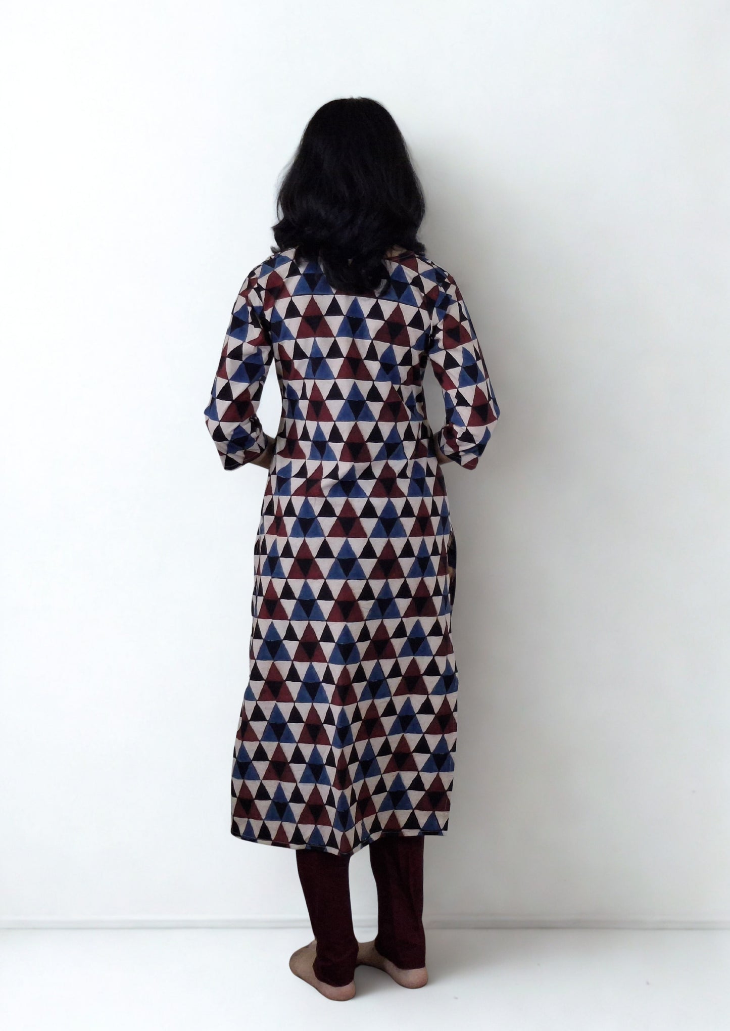 Natural Handblock Cotton Straight Kurti