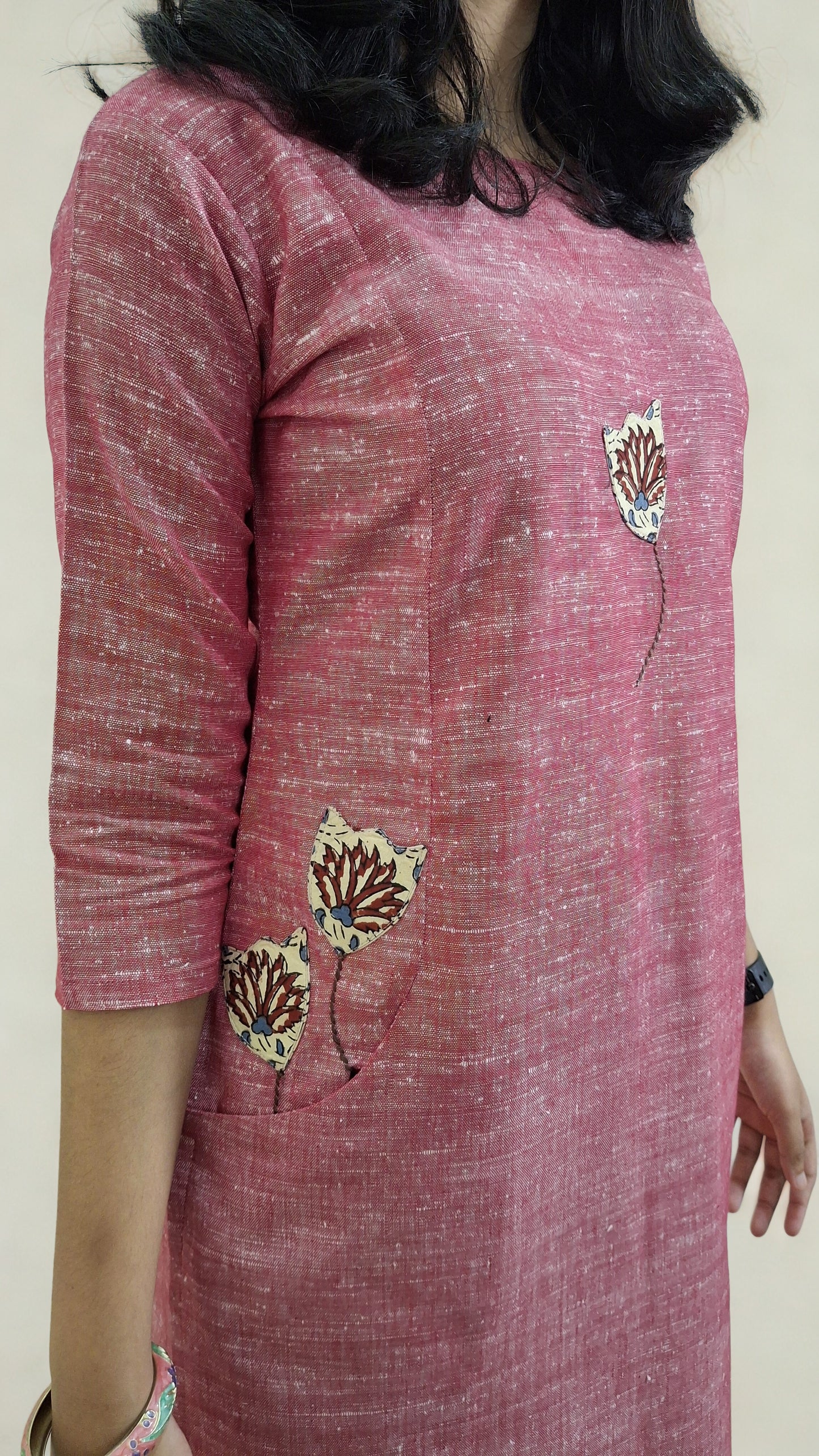 Pure Khadi Patchwork Straight Kurti
