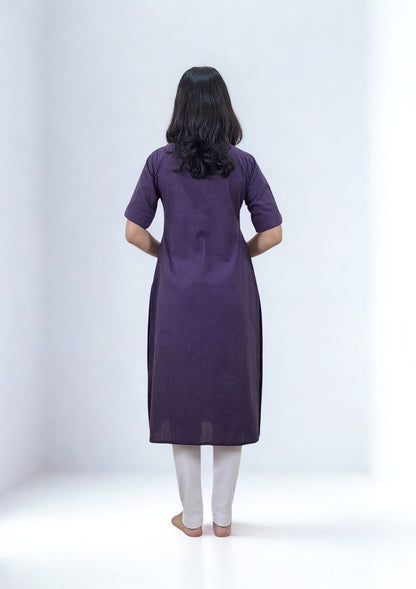 Khadi Patchwork Straight Kurti