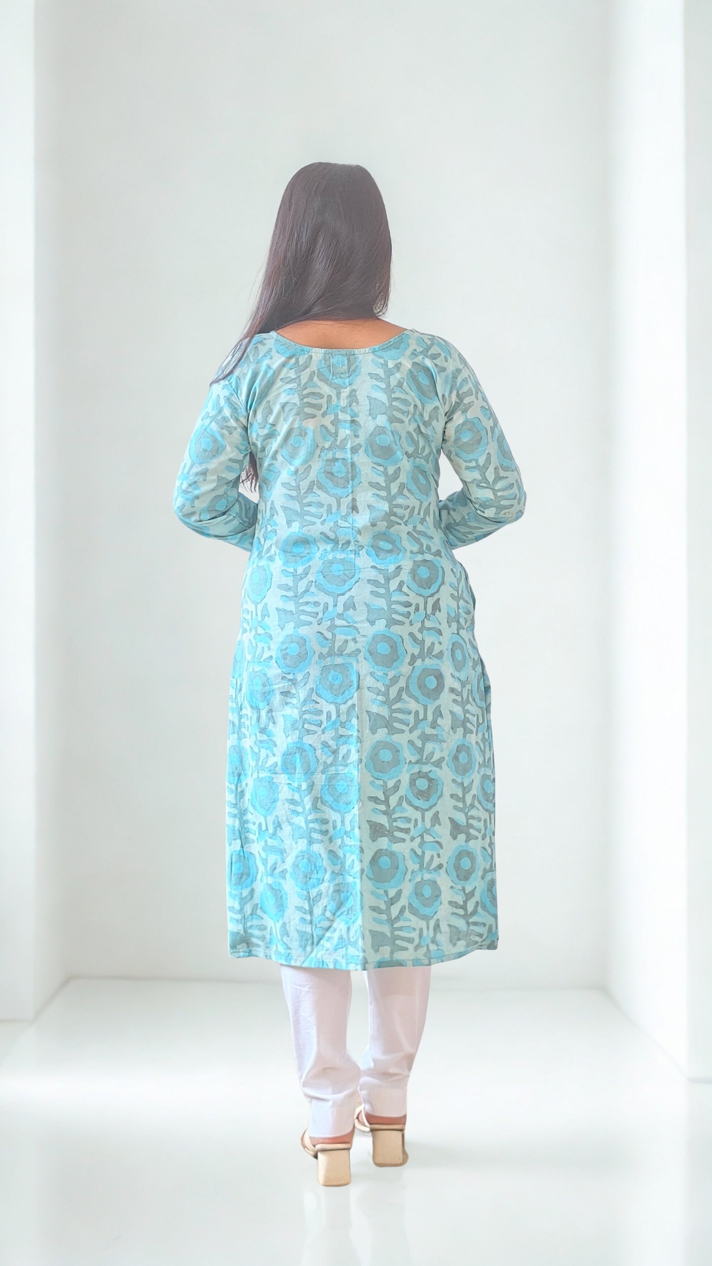 Handblock Straight Kurti