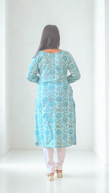 Handblock Straight Kurti