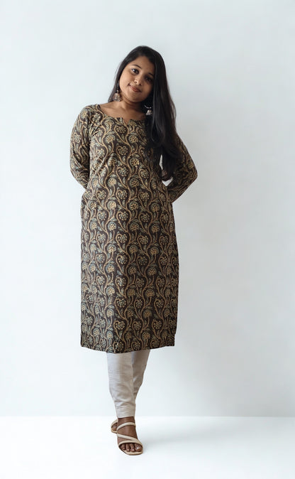Handblock Straight Kurti