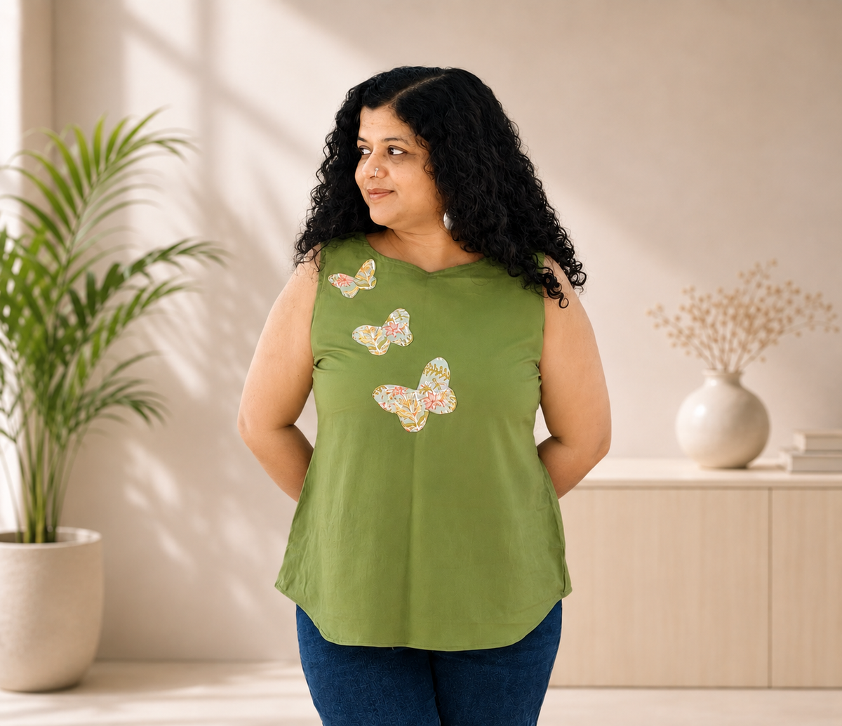 Pure Cotton Hand Crafted Short Top