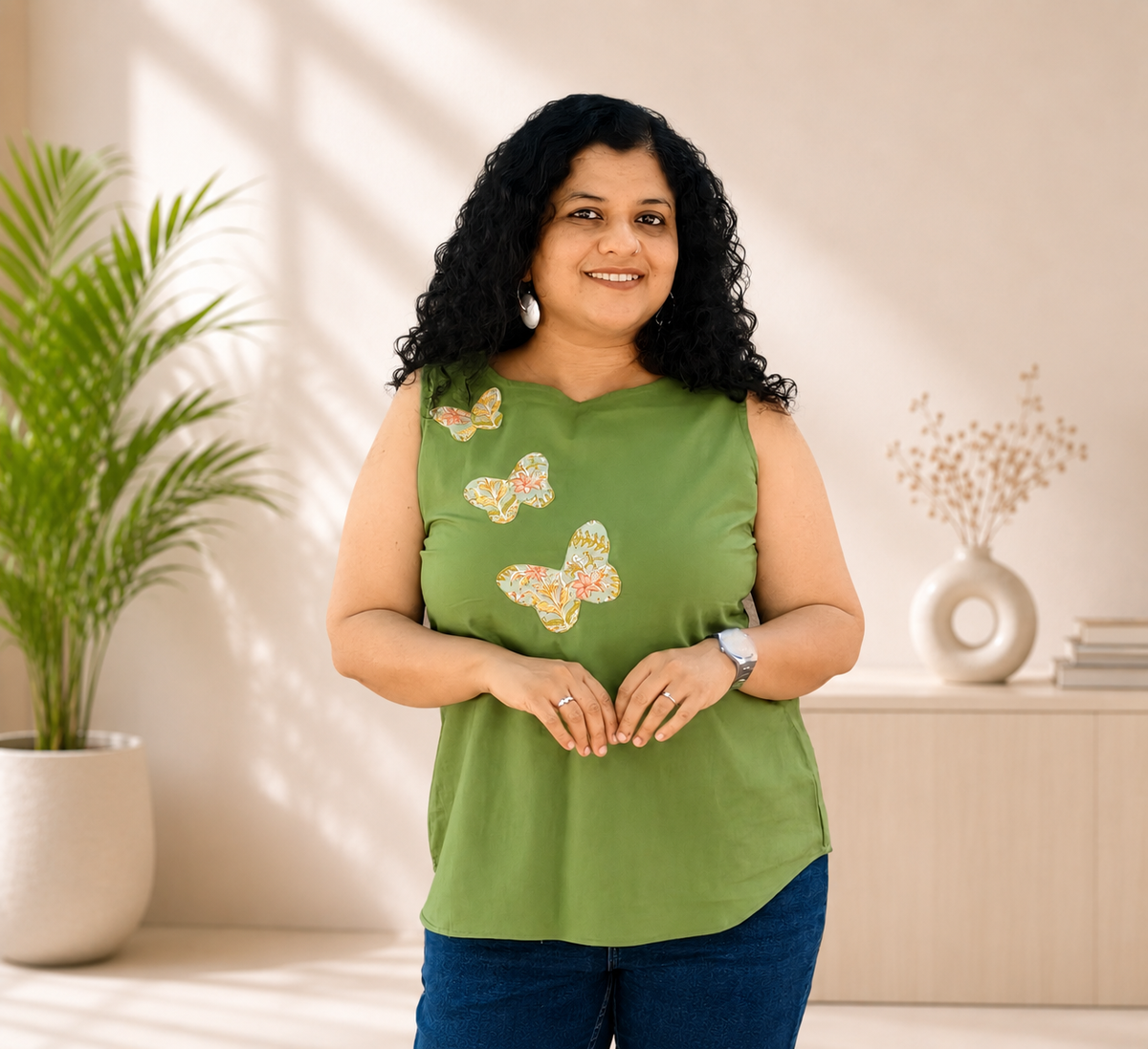Pure Cotton Hand Crafted Short Top