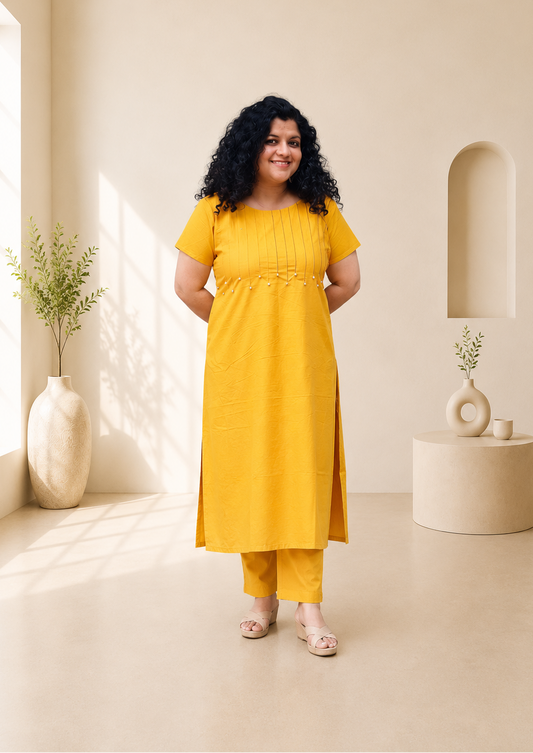 Pure Cotton Hand Crafted Straight Kurti