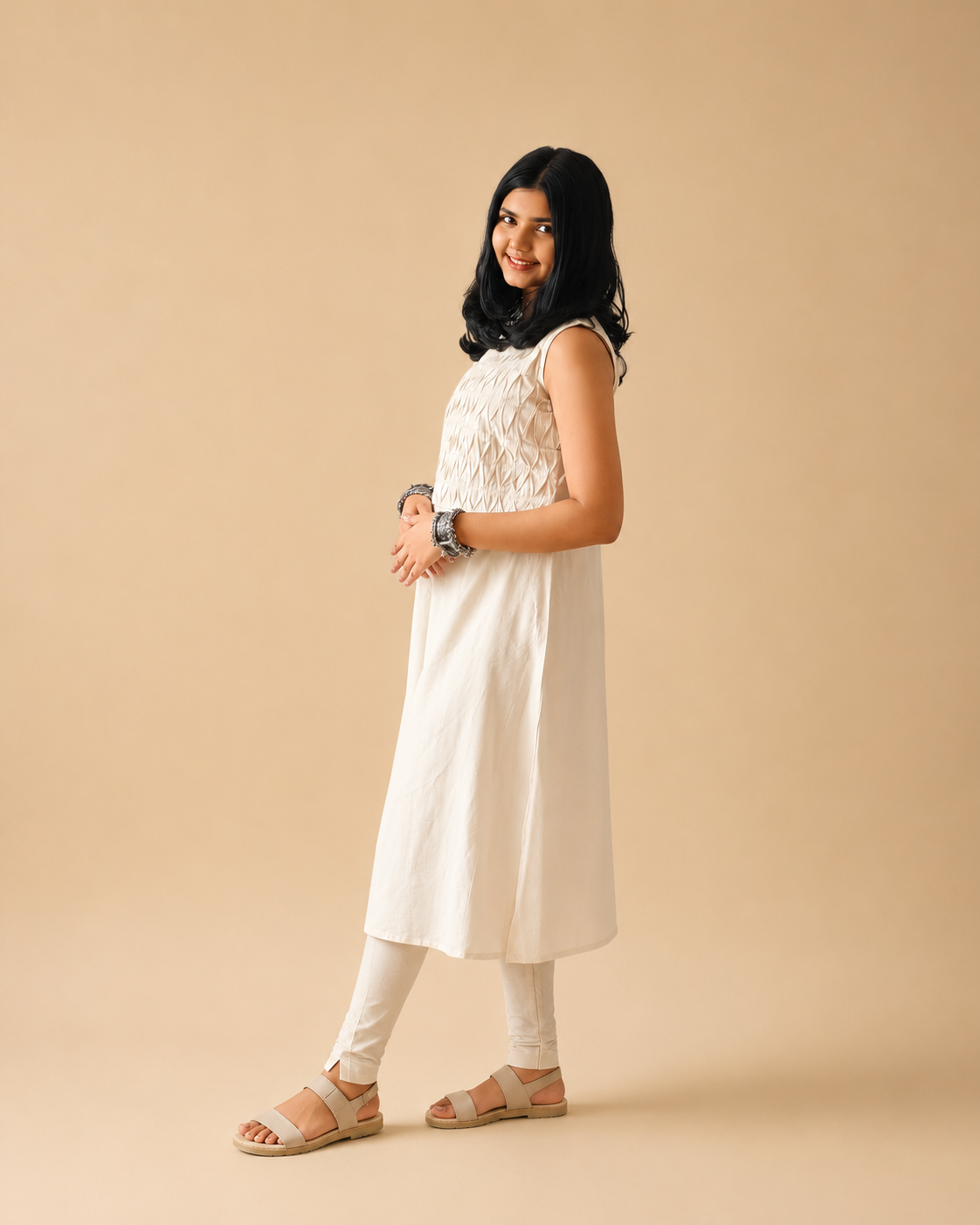 Cotton Hand crafted Straight Kurti