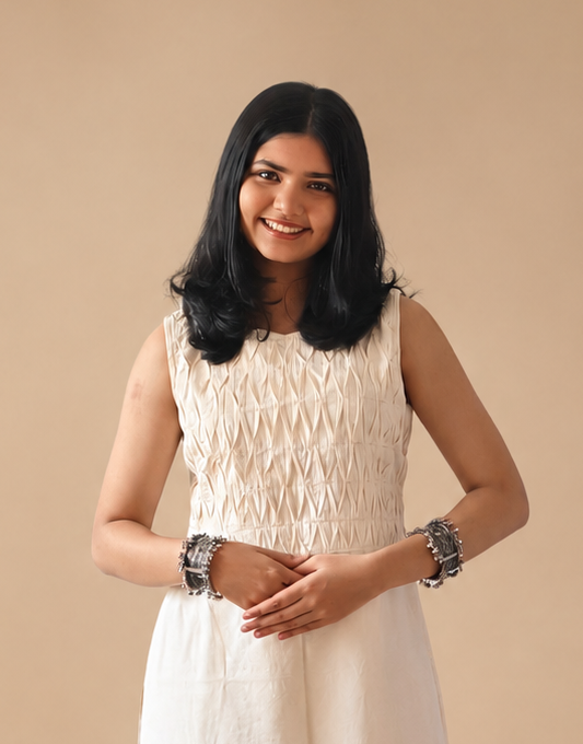 Cotton Hand crafted Straight Kurti
