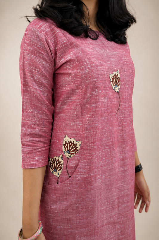 Pure Khadi Patchwork Straight Kurti