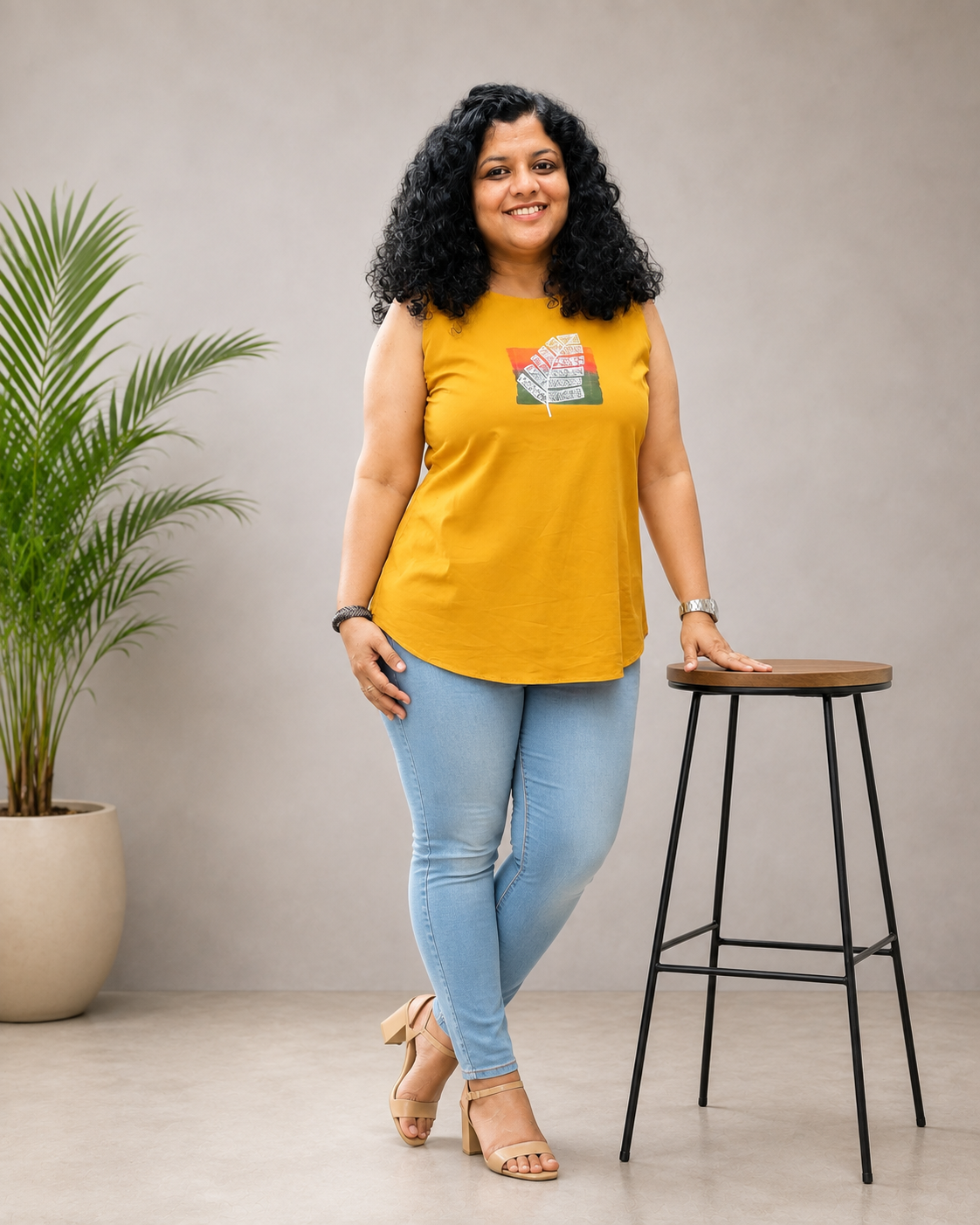 Pure Cotton Hand Painted Short Top