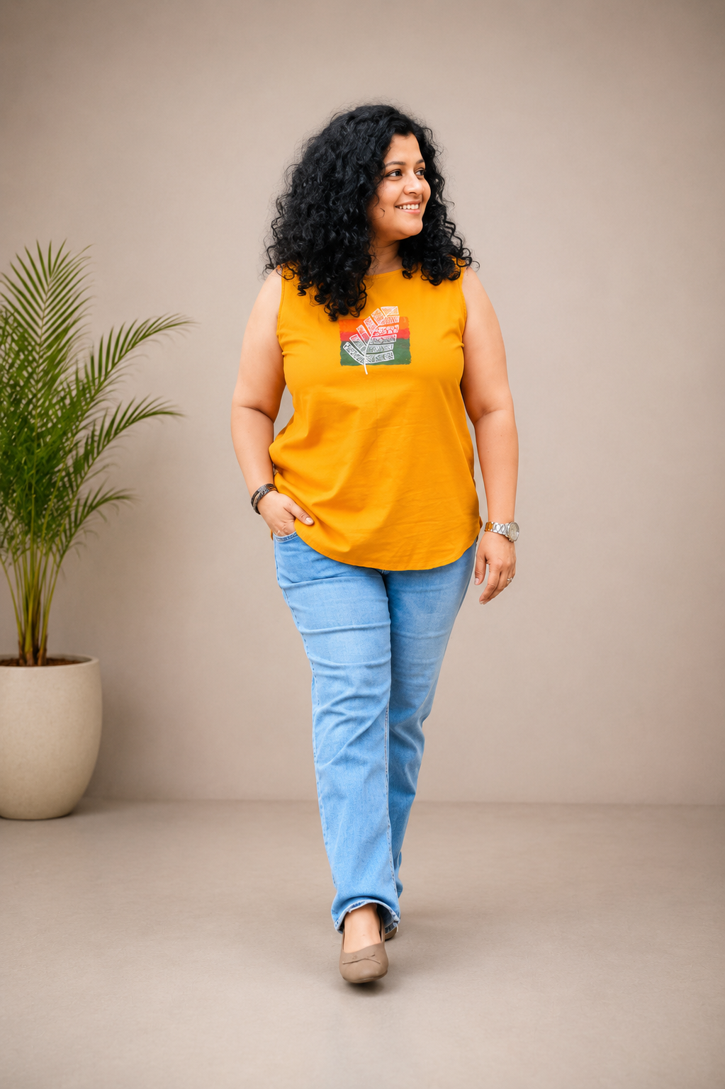 Pure Cotton Hand Painted Short Top