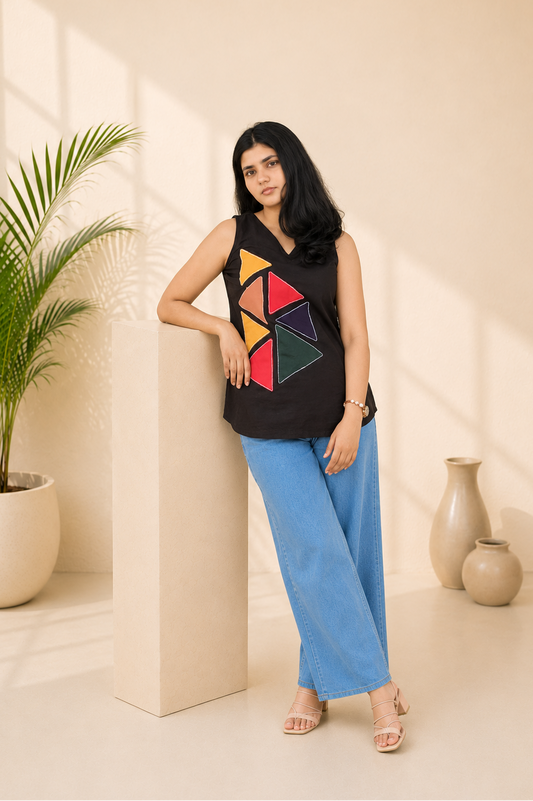 Pure Cotton Hand Crafted Short Top