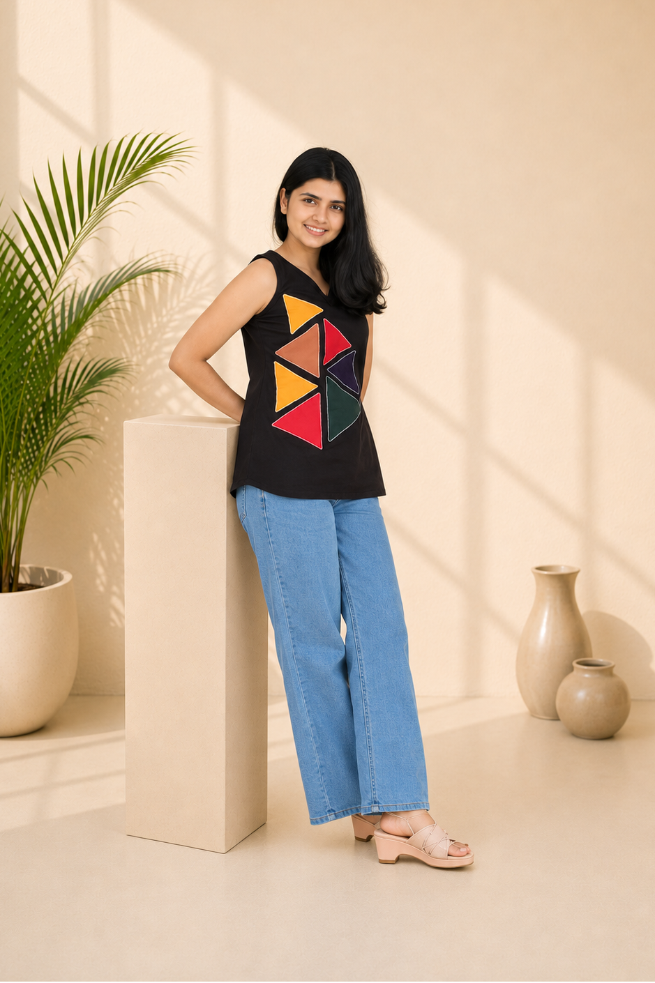 Pure Cotton Hand Crafted Short Top