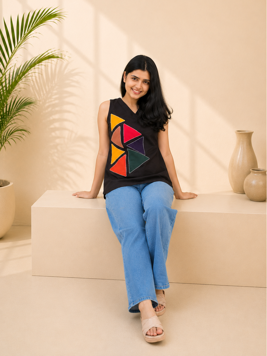 Pure Cotton Hand Crafted Short Top