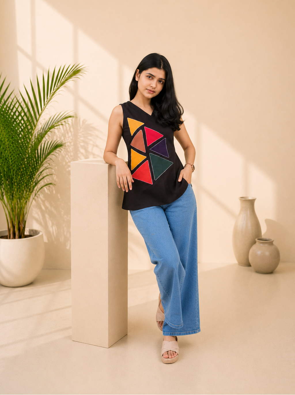 Pure Cotton Hand Crafted Short Top