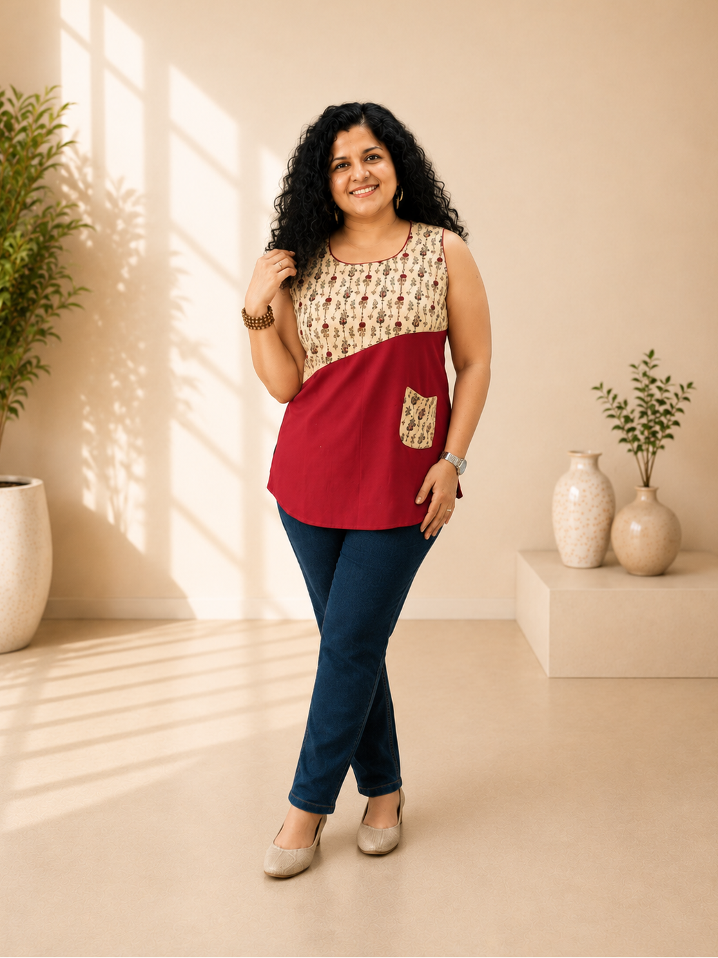 Pure Cotton Hand Crafted Short Top