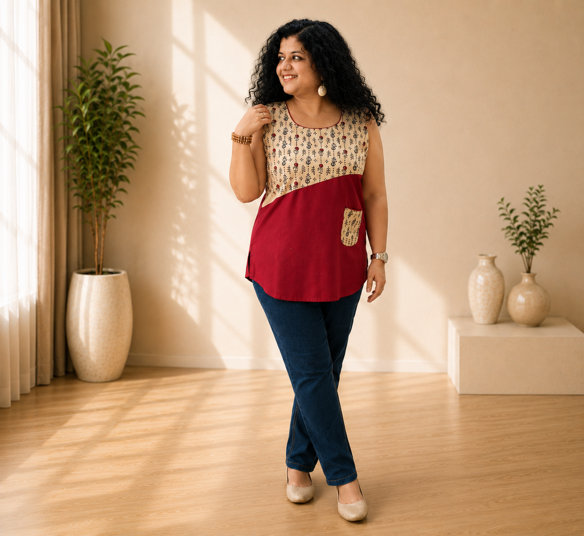 Pure Cotton Hand Crafted Short Top