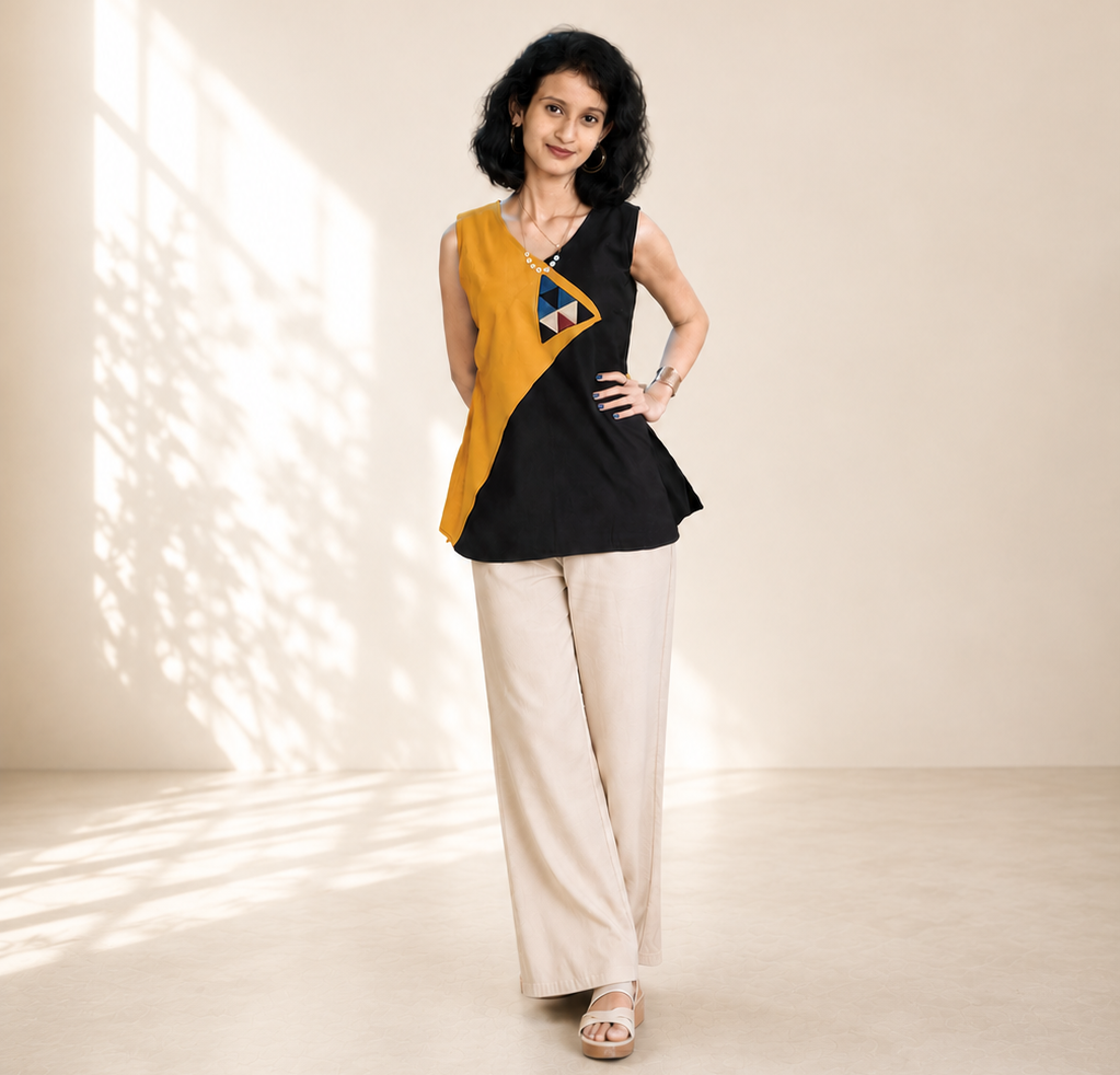 Pure Cotton Hand crafted Short Top