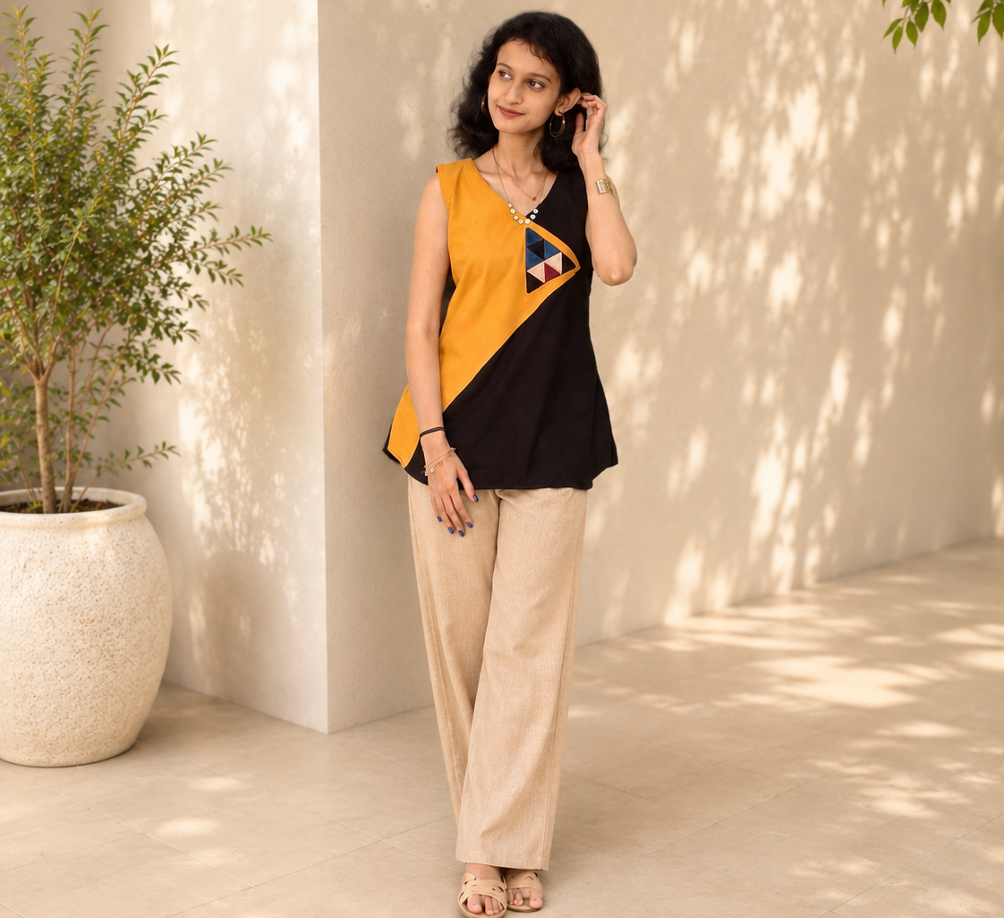 Pure Cotton Hand crafted Short Top