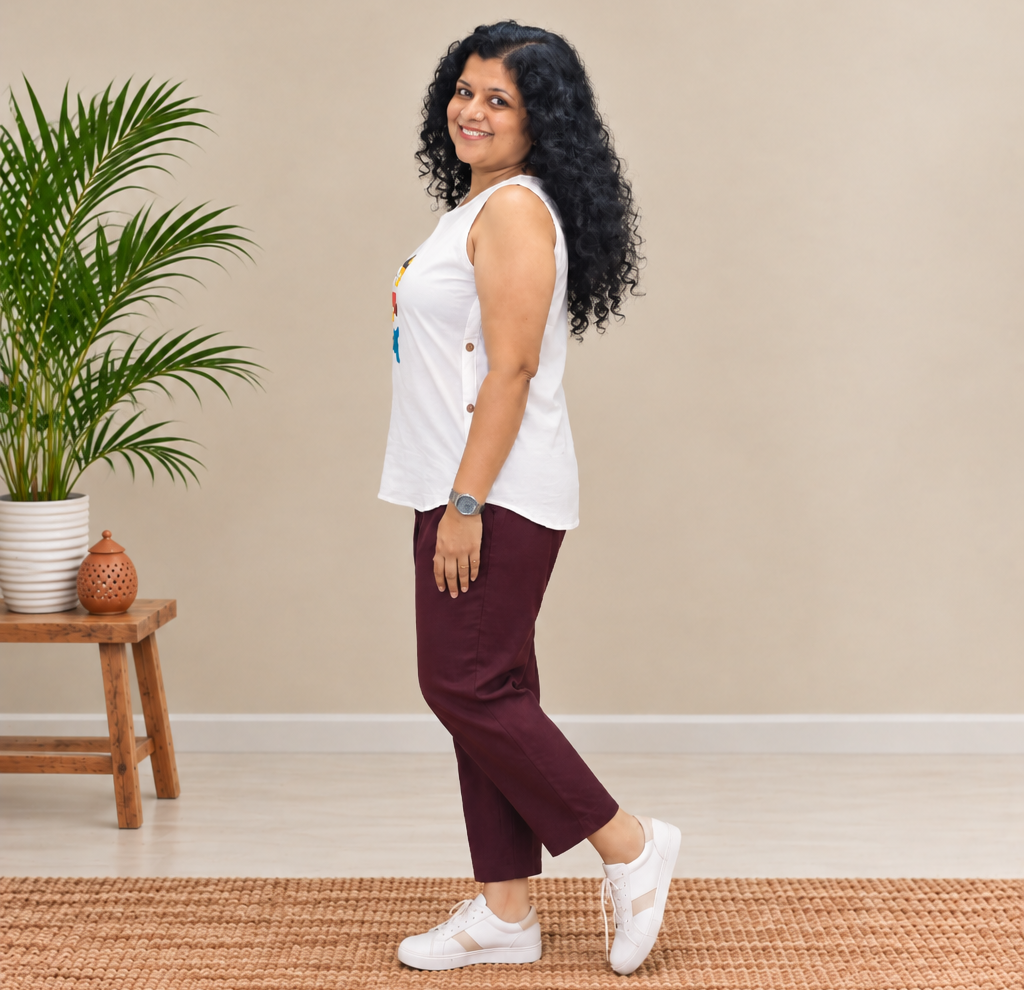 Pure Cotton Hand Crafted Short Top
