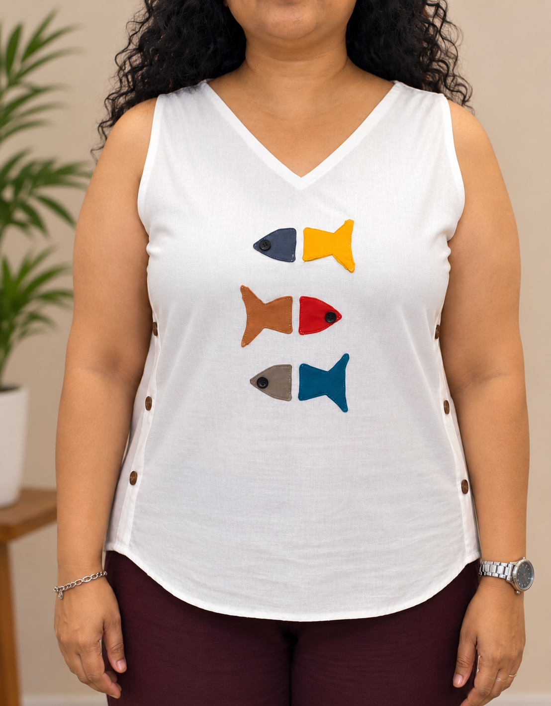 Pure Cotton Hand Crafted Short Top