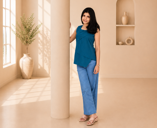 Pure Cotton Hand Crafted Short Top