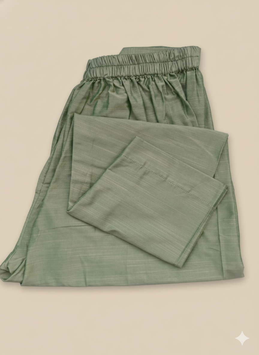 Semi Raw Silk Cigar Pant