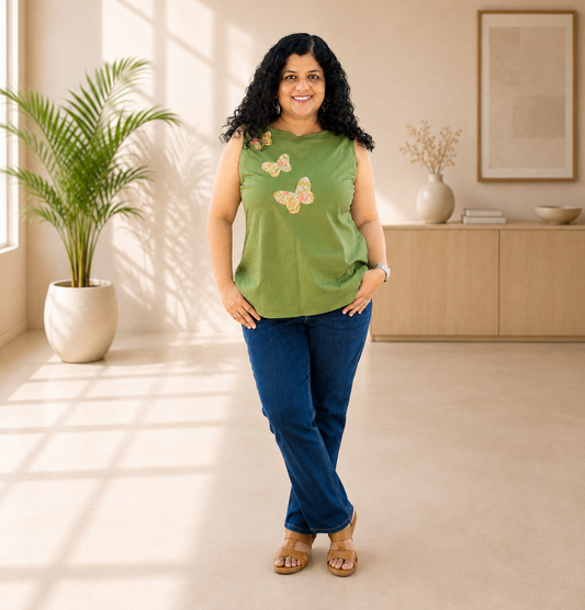 Pure Cotton Hand Crafted Short Top