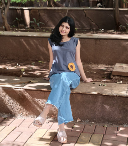 Pure Cotton Hand Crafted Short Top