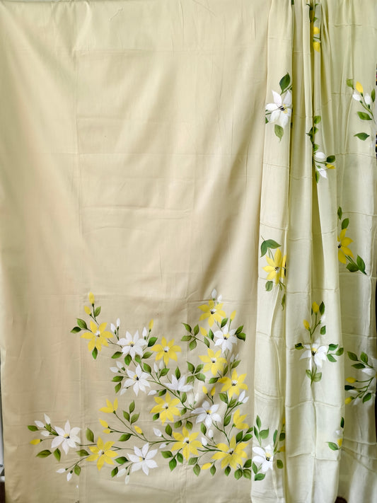 Jam Cotton Hand Painted Unstiched 3 Piece Suite Set_Lemonish