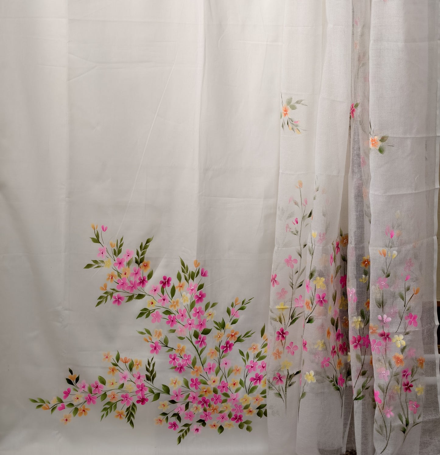Jam Cotton Hand Painted Unstiched 3 Piece Suite Set_Of white