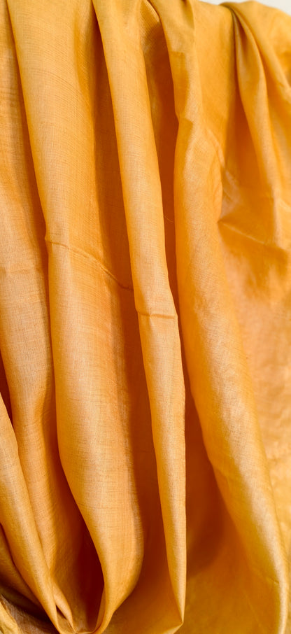 Pure Tussar Silk Plain Fabric
