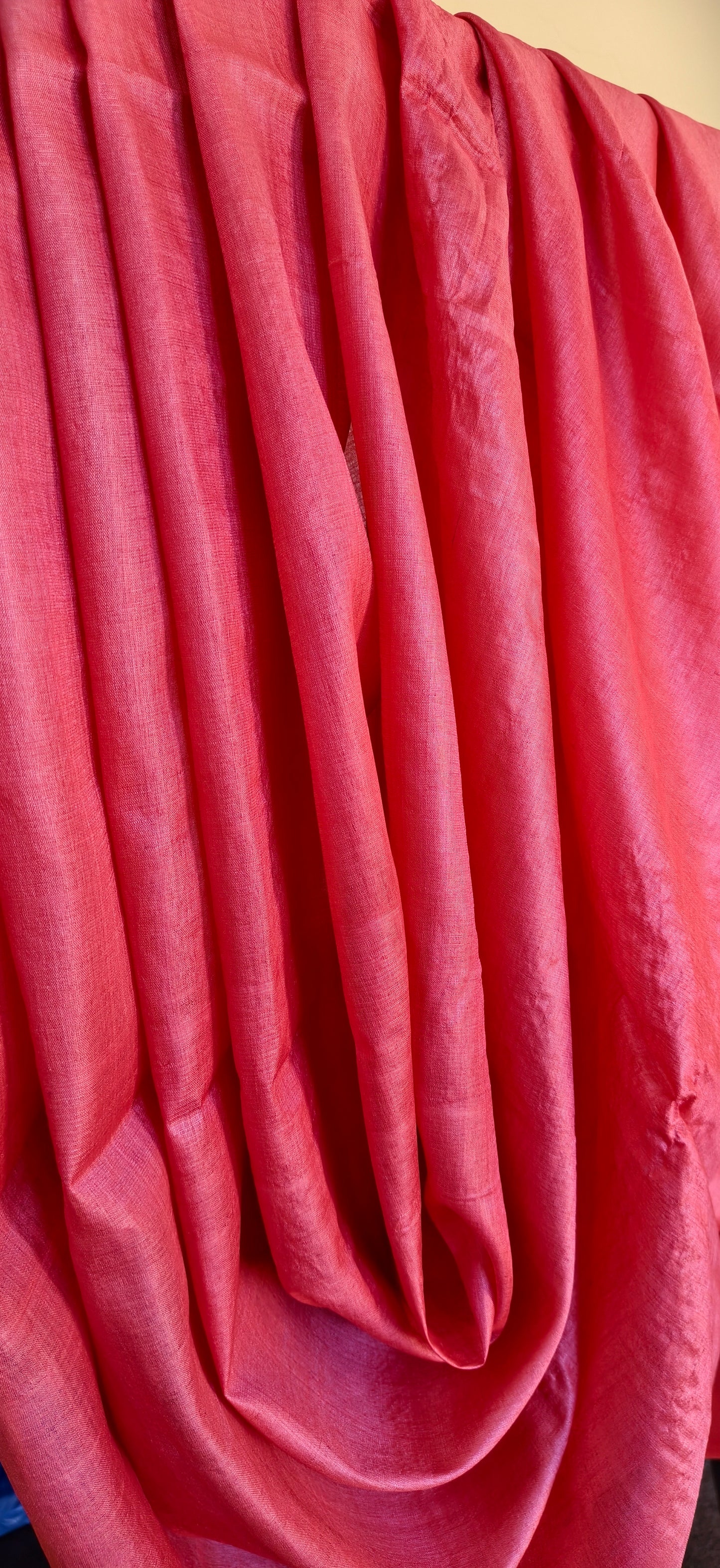 Pure Tussar Silk Plain Fabric