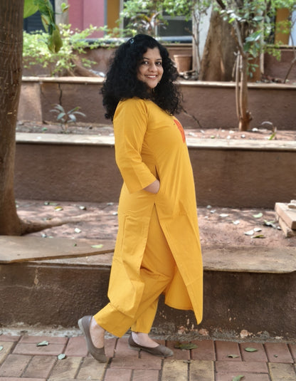 Pure Cotton Hand Painted Straight Kurti