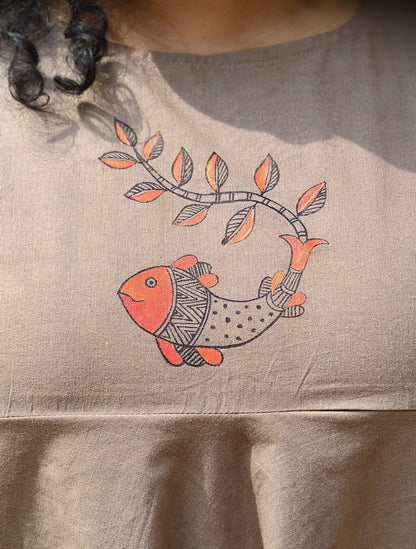 Pure Cotton Hand Painted Short Top