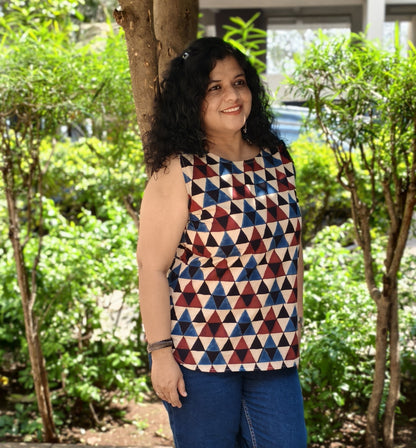 Natural Handblock Short Top