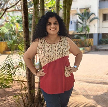 Pure Cotton Hand Crafted Short Top