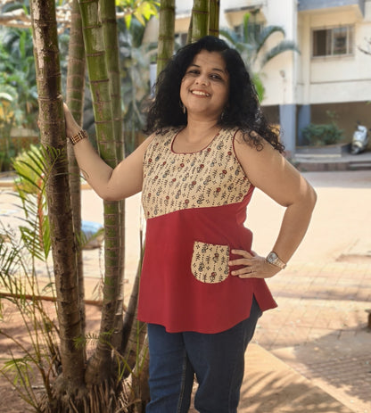 Pure Cotton Hand Crafted Short Top