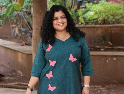 Khadi Patchwork Straight Kurti