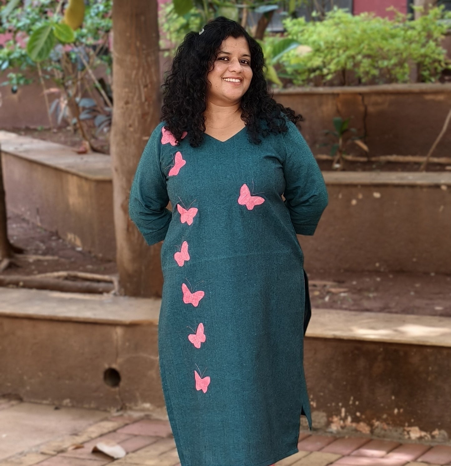 Khadi Patchwork Straight Kurti