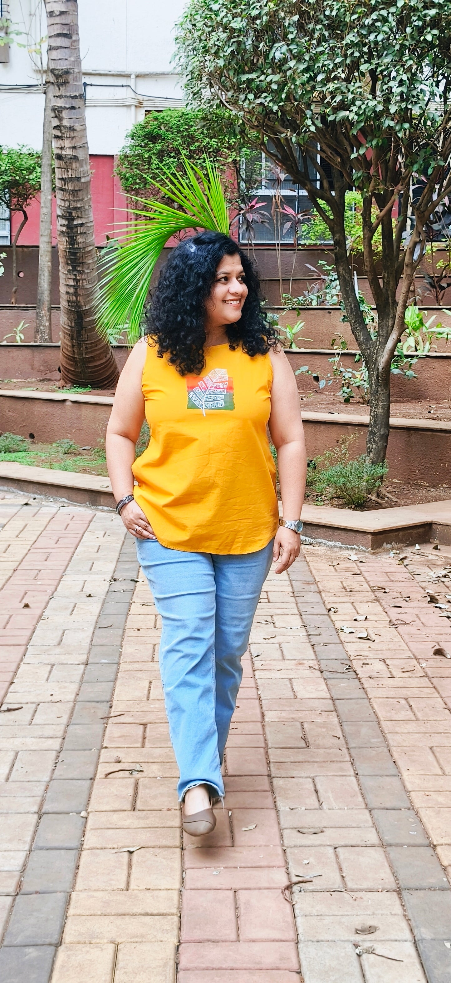 Pure Cotton Hand Painted Short Top