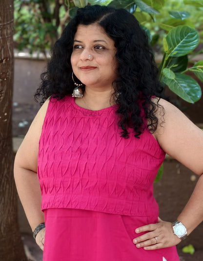 Cotton Hand crafted Straight Kurti