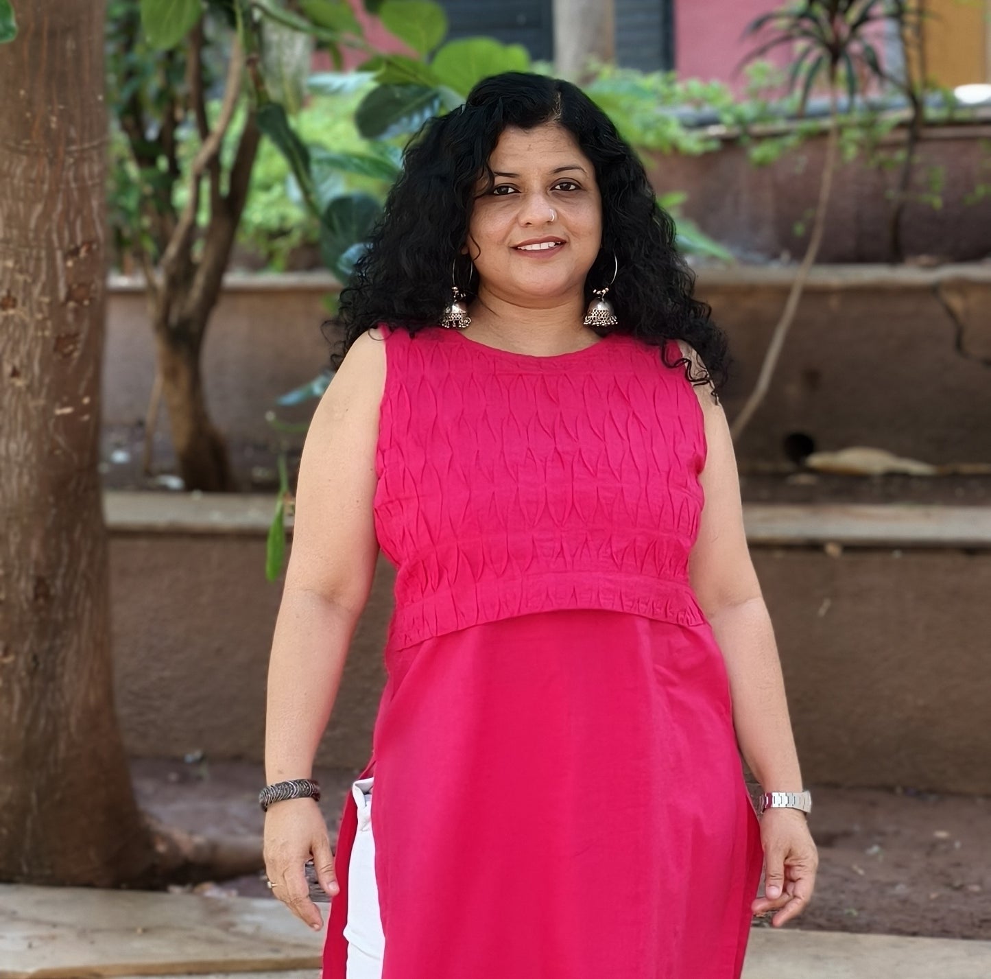 Cotton Hand crafted Straight Kurti