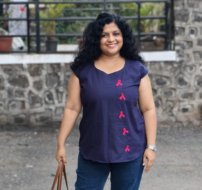 Pure Cotton Hand Crafted Short Top