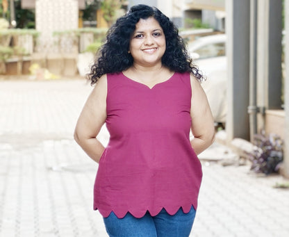 Pure Cotton Hand Crafted Short Top