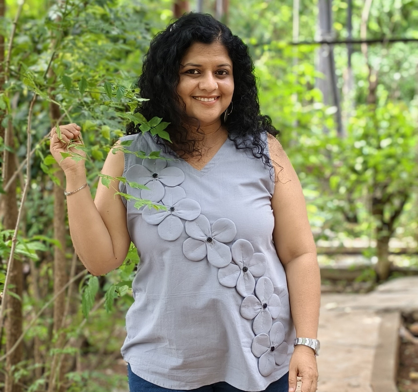 Pure Cotton Hand Crafted Short Top
