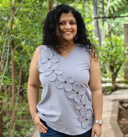 Pure Cotton Hand Crafted Short Top