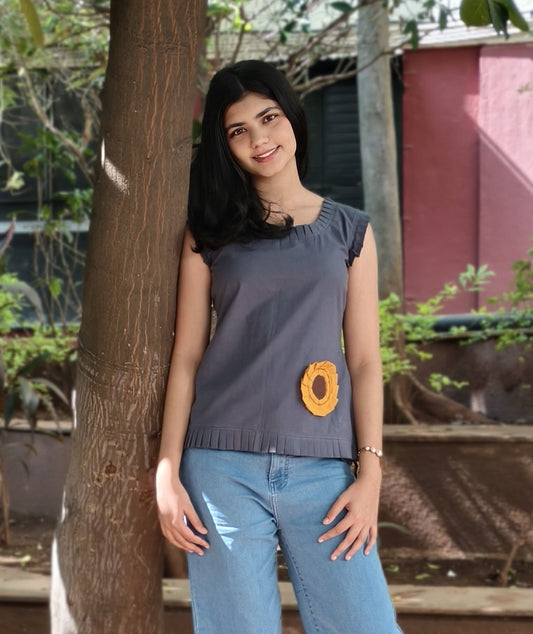Pure Cotton Hand Crafted Short Top