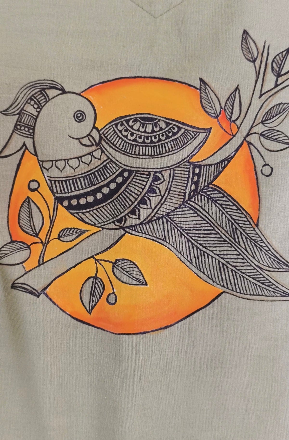 Pure Cotton Hand Painted Straight Kurti