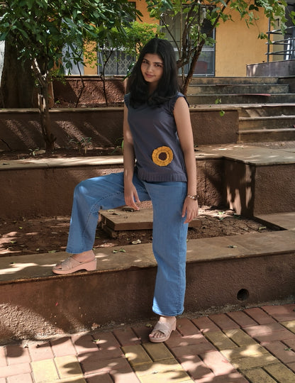 Pure Cotton Hand Crafted Short Top