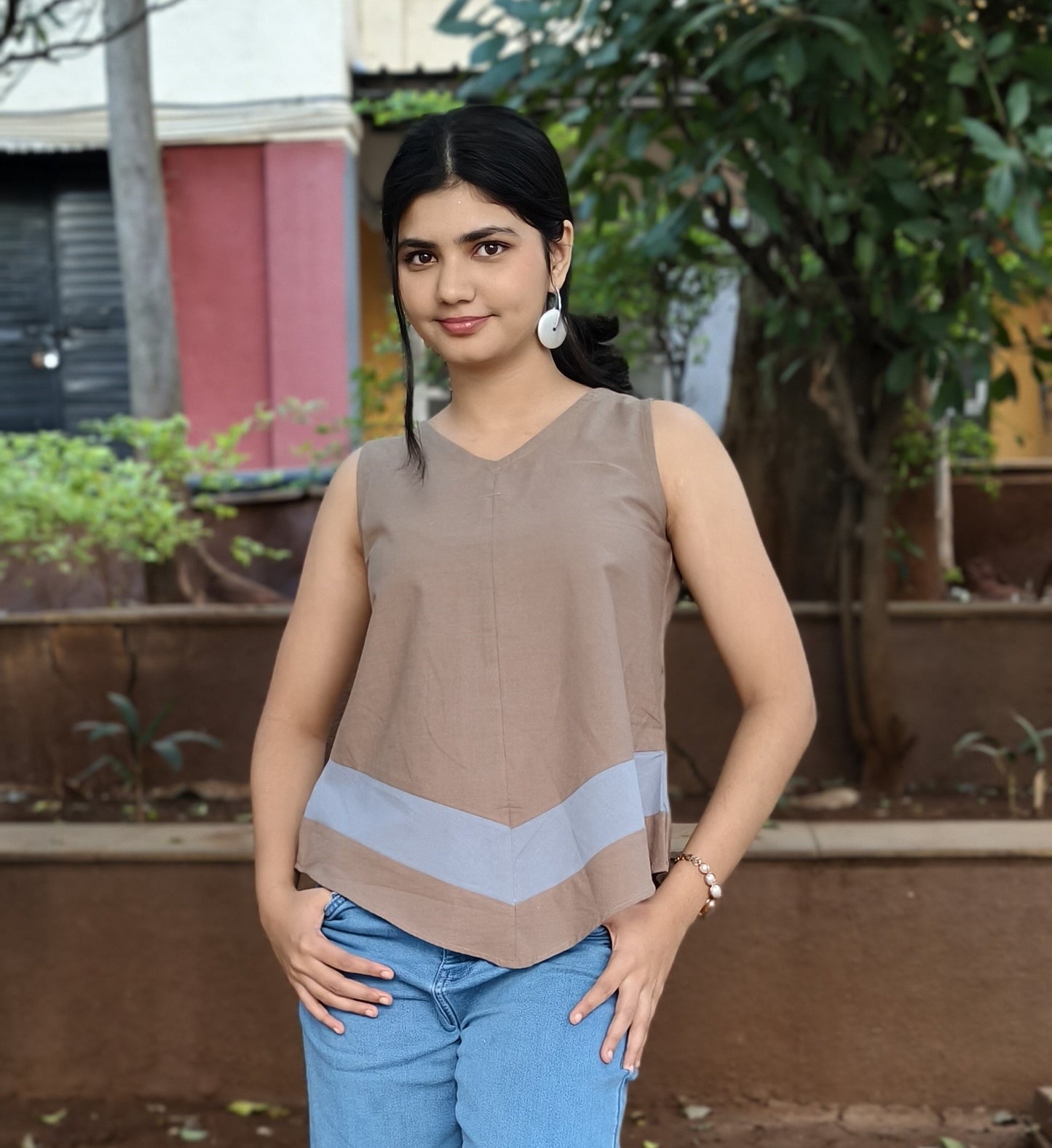 Pure Cotton Hand crafted Short Top